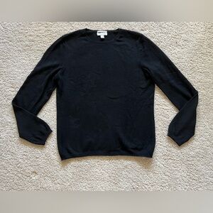CHARTER CLUB 100% CASHMERE BLACK CREW NECK SWEATER. MEDIUM.EXCELLENT.
